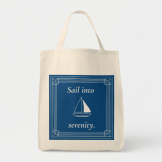 Tote Bag Naviguer dans la Sérénité Voilier Nautique