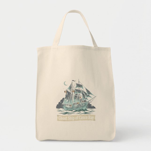 Tote Bag Navire Fantôme de Casco Bay (Devant)
