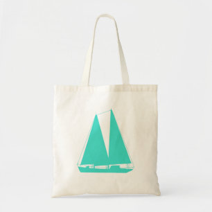 Tote Bag Navire nautique turquoise