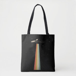 Tote Bag Navire spatial rétro-Alien d'enlèvement de l'OVNI 