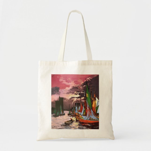 Tote Bag Navires dans le port de La Rochelle Art (Devant)