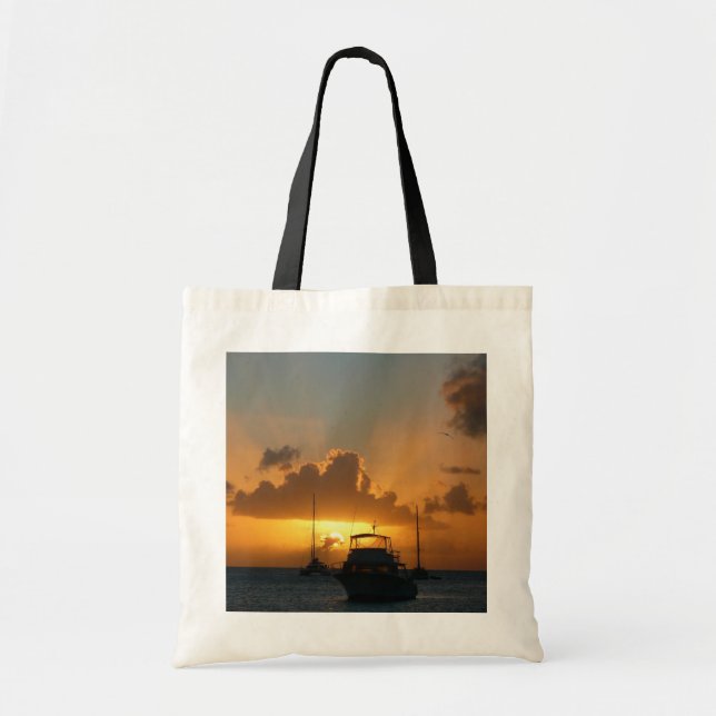 Tote Bag Navires et Sunset Tropical Seascape (Devant)