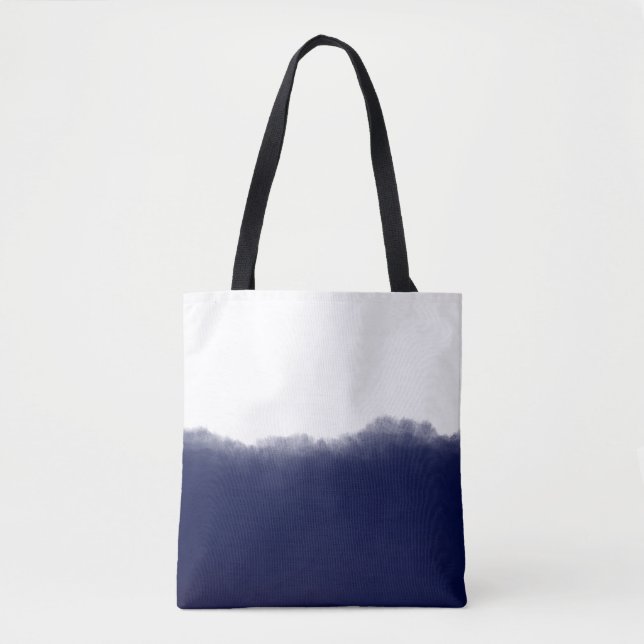 Tote Bag Navy foncé aquarelle (Devant)