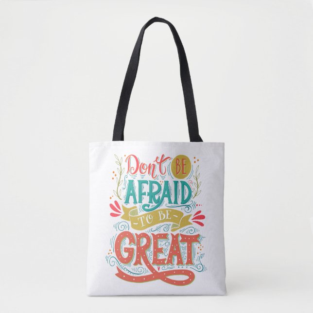 Tote Bag N'ayez pas peur pour être grand (Devant)