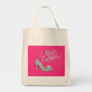 Tote Bag Né à Sparkle Cendrillon Chaussure Parties scintill