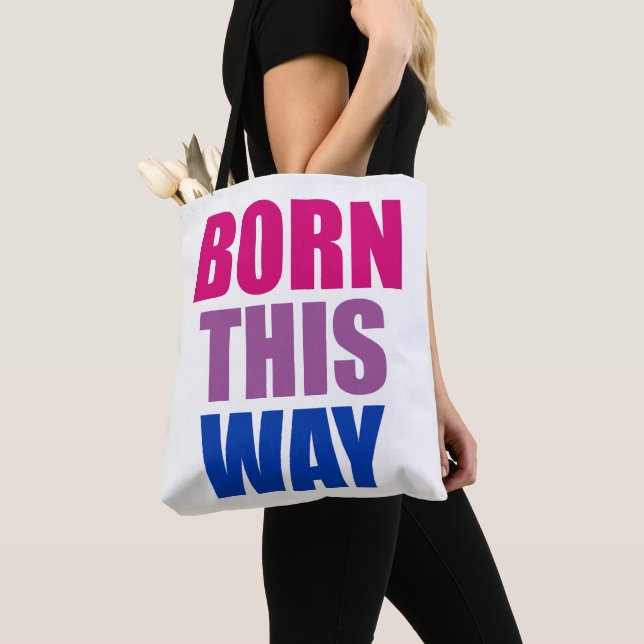 Tote Bag Né ainsi Bisexual Bi Pride LGBTQ (De près)