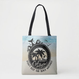 Tote Bag Ne continuez pas cette plage attendre le calembour