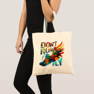 Tote Bag Ne cours pas, Fly Neon Running shoe