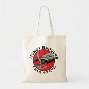 Tote Bag Ne craignez aucun mal Badass Honey Badger Red Anim