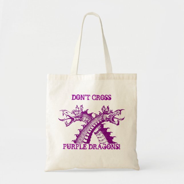 TOTE BAG NE CROISEZ PAS LES ARTS MARTIAUX POURPRES DE ~ DE (Devant)