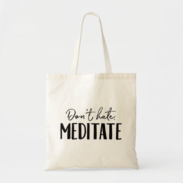 Tote Bag Ne détestez pas la typographie de Méditée (Devant)