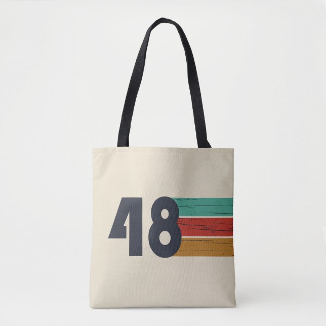 Tote Bag Né en 1948 anniversaire vintage (Devant)