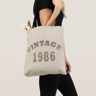 Tote Bag Né en 1986 cadeau d'anniversaire vintage