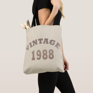 Tote Bag né en 1988 cadeau d'anniversaire vintage