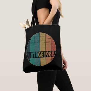Tote Bag Né en 1988 cadeau d'anniversaire vintage