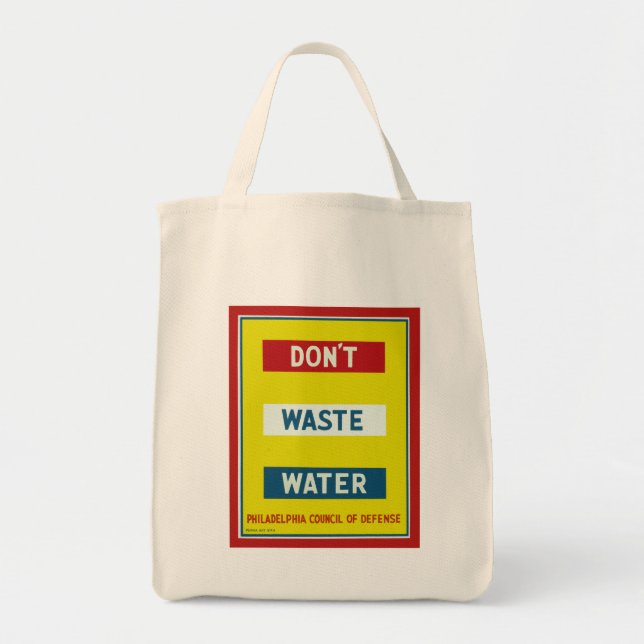 Tote Bag Ne gaspillez pas l'eau (Devant)