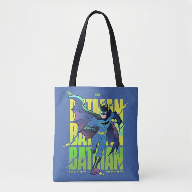 Tote Bag Ne jamais abandonner Batman en cours d'exécution g (Devant)