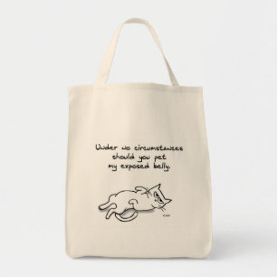 Tote Bag Ne jamais mettre le ventre des chats - Funny Marke
