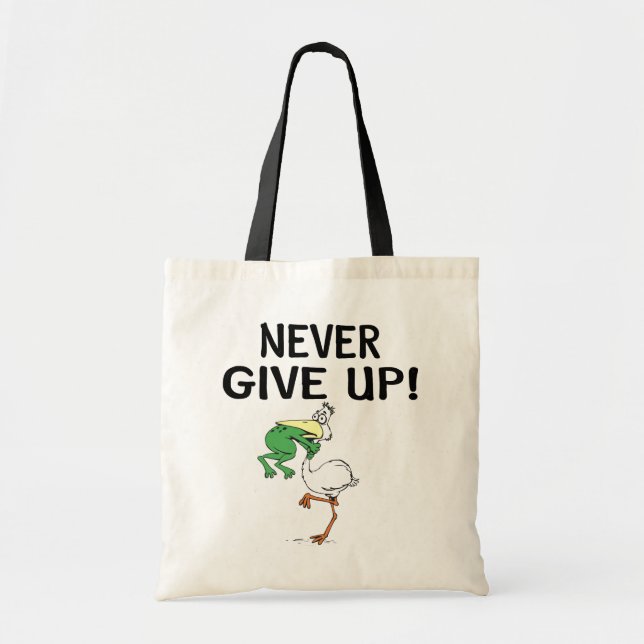 Tote Bag Ne jamais renoncer à la grenouille Choquant l'oise (Devant)