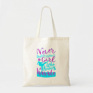 Tote Bag Ne jamais sous-estimer une fille qui connaît le d