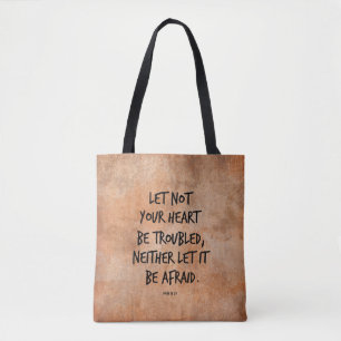 Tote Bag Ne Laissez Pas Votre Coeur Être Trouble Bible Vers