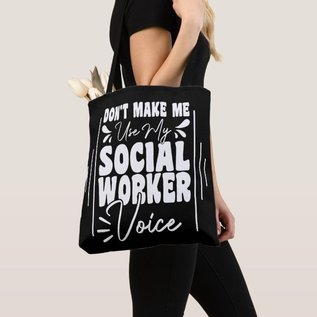 Tote Bag Ne me faites pas utiliser ma voix de travailleuse  (De près)