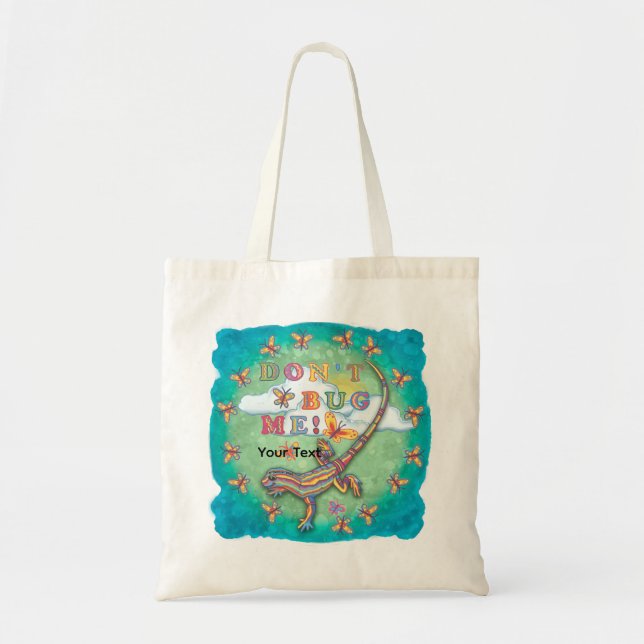 Tote Bag Ne m'embête pas Lézard  (Devant)