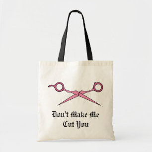 Tote Bag Ne m'incitez pas à vous couper (les ciseaux roses