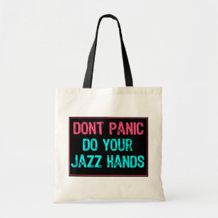 Tote Bag Ne panique pas signe - Faites vos mains de jazz bl