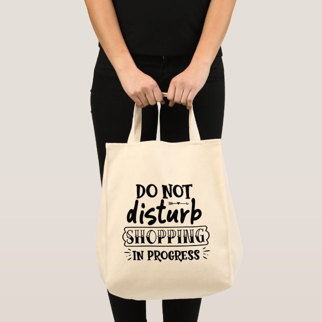 Tote Bag Ne pas déranger, achats en cours (Devant (produit))