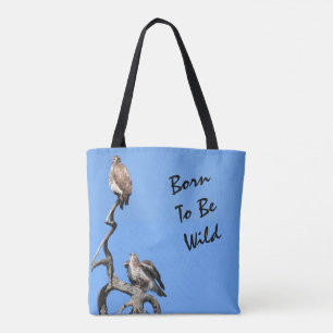 Tote Bag Né Pour Être Sauvage, Faucon De Red Tail