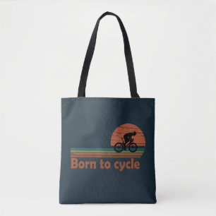 Tote Bag Né pour faire du vélo - MTB Vélo de montagne drôle