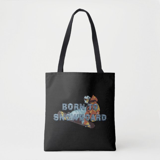 TOTE BAG NÉ POUR LA PLANCHE À NEIGE (Devant)