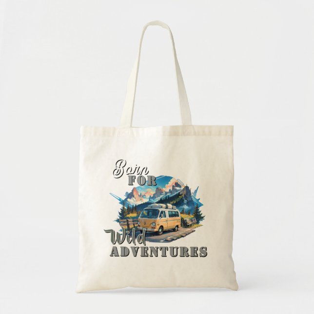 Tote Bag Né pour l'aventure sauvage  (Devant)