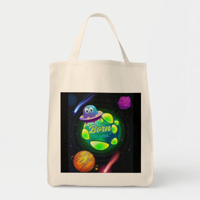 Tote Bag Né pour orbiter  (Devant)