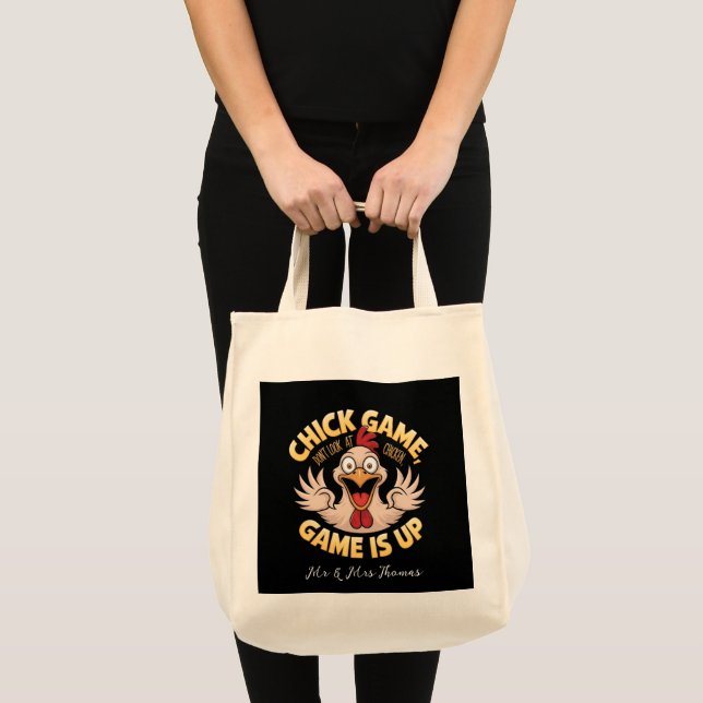 Tote Bag Ne regardez pas le jeu de poule le plus drôle (Devant (produit))