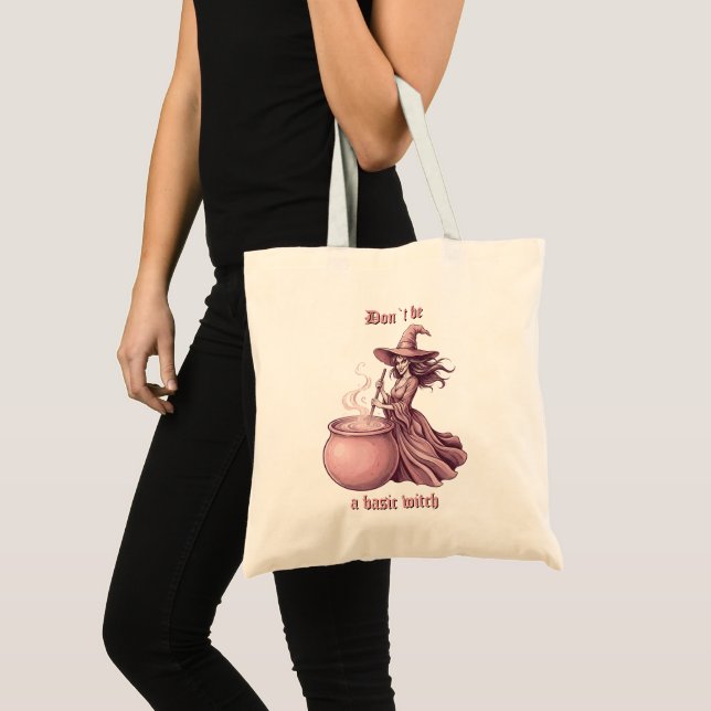 Tote Bag Ne Sois Pas Une Sorcière Basique Potion Rose Vinta (Devant (produit))