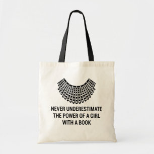 Tote Bag Ne sous-estimez jamais le pouvoir d'une fille avec