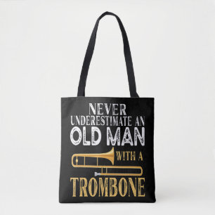 Tote Bag Ne Sous-Estimez Jamais Un Vieux Homme Avec Un Prém