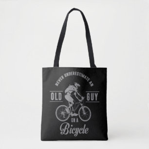 Tote Bag Ne Sous-Estimez Jamais Un Vieux Type Sur Un Vélo