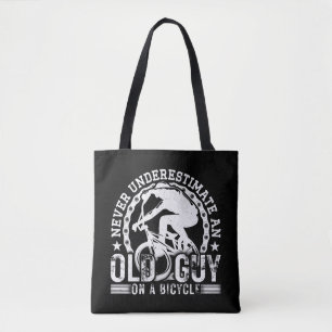 Tote Bag Ne Sous-Estimez Jamais Un Vieux Type Sur Un Vélo D
