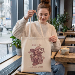 Tote Bag Ne soyez pas une sorcière basique - Thé à bulles s