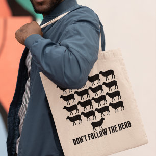 Tote Bag Ne suivez pas le troupeau de moutons - Soyez vous-