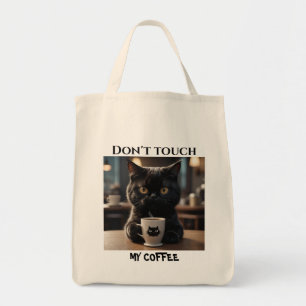 Tote Bag Ne touche pas mon café drôle