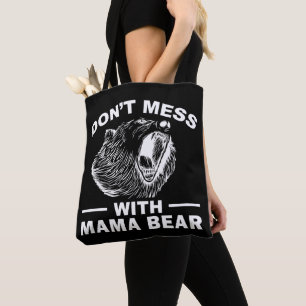 Tote Bag Ne touchez pas à maman ours Fête des mères Maman C