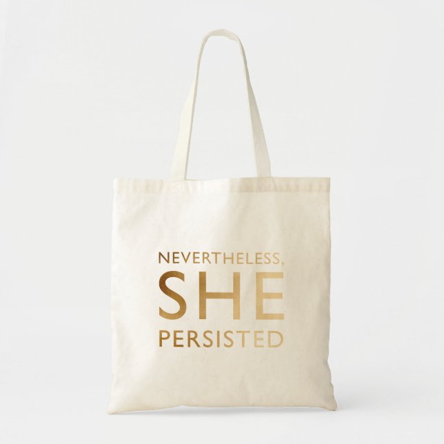 Tote Bag Néanmoins, elle a persisté (Devant)