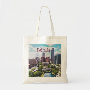 Tote Bag Nebraska City Skyline Omaha