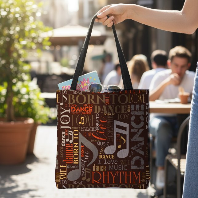 Tote Bag Née pour danser Brown ID277 (Créateur téléchargé)