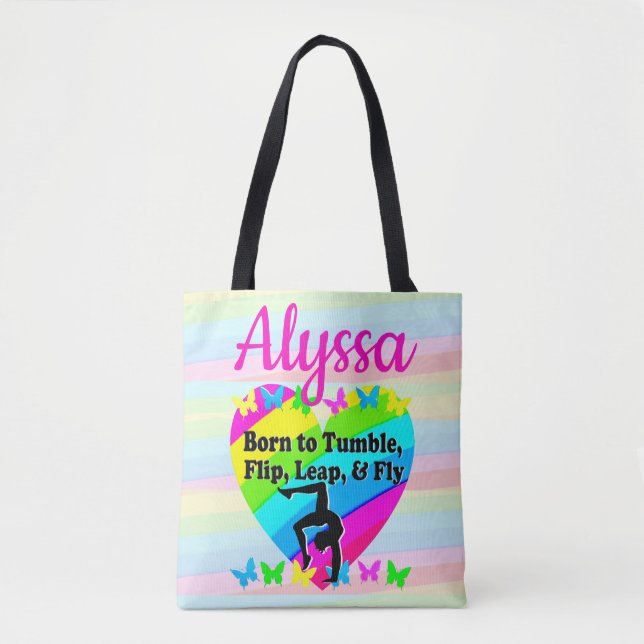 TOTE BAG NÉE POUR ÊTRE UNE REINE DE TUMBLING (Devant)