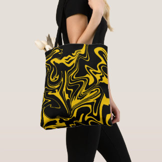 Tote Bag negro con amarillo
